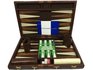 Vintage Tom Holland Backgammon With Faux Leather Briefcase.