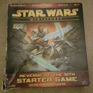 2005 Star Wars Miniatures Revenge Of The Sith Starter Board Game Almost Complete