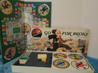 Vintage 1985 Go For Broke Board Game By Selchow & Righter 100 Complete