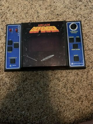 " Arcade Defender " Electronic Hand Held Game By Entex Electronics 1981