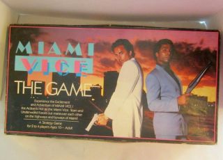 1984 Vintage Miami Vice The Board Game Tubbs Crockett Tv Don Johnson Universal