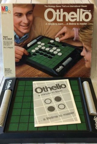 Vintage Milton Bradley 1986 Othello Game Complete W/ Instructions