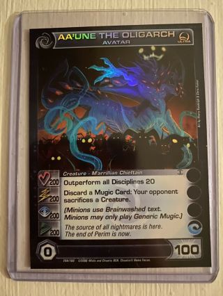 Chaotic Tcg Aa’une The Oligarch - Rare Misprint/square Corners