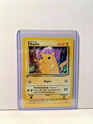 1999 Pokemon Pikachu Card 58/102 First Edition Unplayed Non Holo