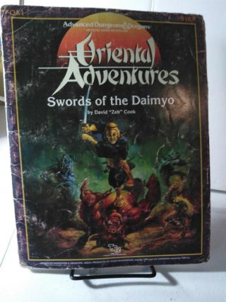 Rare W/map & Nm - Oriental Adventures: Swords Of The Daimyo Ad&d Module Oa1 1986