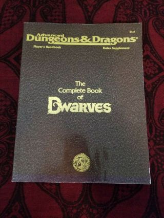 Ad&d The Complete Book Of Dwarves - Tsr