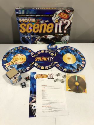 Scene It? Movie 2nd Edition Trivia Board Game Dvd Complete 2007