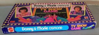 Vintage 1977 " Donny & Marie Osmond " Tv Show Board Game By Mattel - Vg