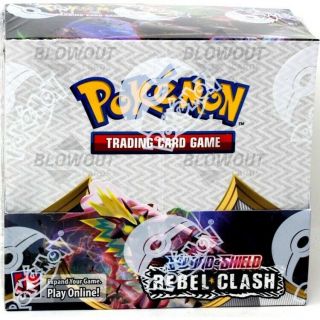 Sword And Shield: Rebel Clash Booster Box 36 Ct Pokemon Tcg New/sealed