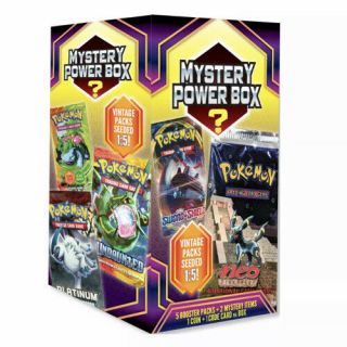 Pokemon Mystery Power Box 5 Booster Packs Vintage Packs 1:5,  3 - Pack