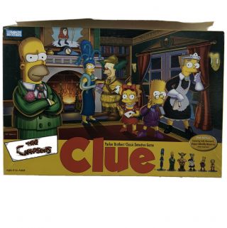 The Simpsons Clue Board Game 2nd Edition - 2002 Parker Brothers