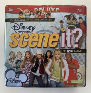 Scene It Dvd Game Disney Channel Deluxe Edition Complete Tin Box
