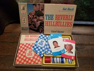 The Beverly Hillbillies Set Back Card Game Milton Bradley 1963