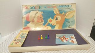 Vintage 1977 Cadaco Rudolph The Red Nosed Reindeer Board Game Complete