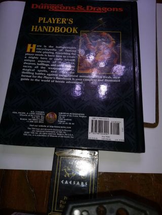AD&D Players Handbook - 2nd Ed 1995 TSR Advanced Dungeons Dragons OOP 2
