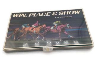 Win,  Place And Show 1970 Horse Racing Board Game 3m & Jockey Sports Betting