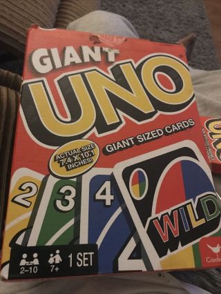 Mattel Giant Uno Cards - Jumbo Huge Extra Large Xl King Sized Party Gift Game