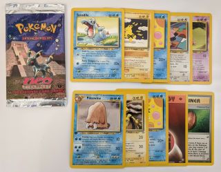 Opened 1st Edition Pokemon Neo Genesis Booster Pack,  Book 10 Nm Cards 2000 Psa?