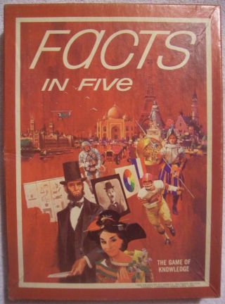 Facts In Five - Vintage Avalon Hill Bookshelf Game - Complete