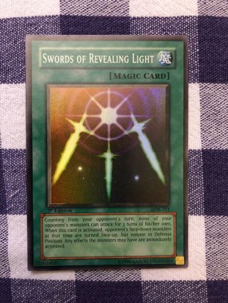 Swords Of Revealing Light Lob - 101 Rare 1st Ed Yugioh Legend Of Blue Eyes