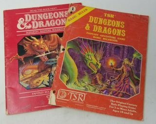 Tsr Dungeons & Dragons 1980 Basic Rule Book 1 & 1983 Dungeon Master Rulebook
