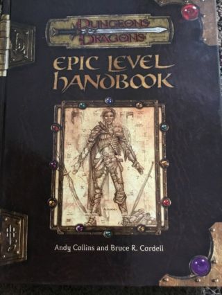 Advanced Dungeons & Dragons 3.  0 Epic Level Handbook D&d Rpg Module Guide Tsr