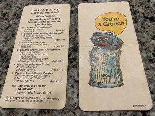 VINTAGE SESAME STREET OSCAR THE GROUCH CARD GAME MB COMPLETE BOX 1976 3