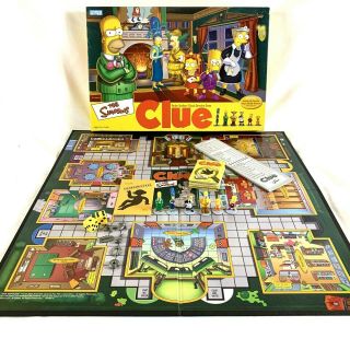 The Simpsons Clue Board Game 2nd Edition 2002 Parker Brothers