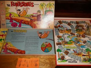 Vintage 1971 Milton Bradley The Flintstones Game Complete Board Game