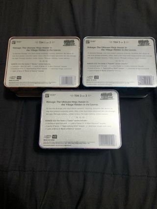 Set of 3 Naruto Shippuden CCG Collectible Trading Card Game Series 4 Tins 3