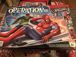 SpiderMan Origins Edition Operation Board Skill Game Marvel Milton Bradley 2