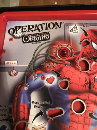 SpiderMan Origins Edition Operation Board Skill Game Marvel Milton Bradley 3