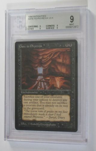 Bgs 9.  0 Quad,  Gate To Phyrexia Antiquities