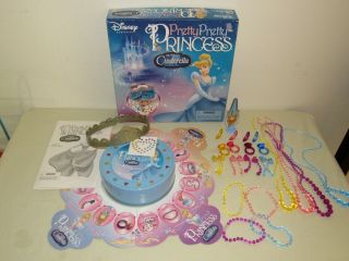 Pretty Pretty Princess Cinderella Dress Up Game Complete W/ All Jewelry