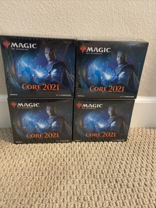 4 Boxes Of Magic The Gathering Core 2021 Bundle W/ Boosters Packs Box