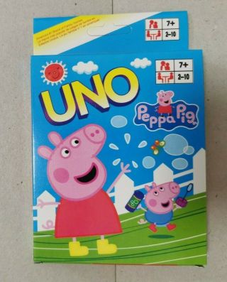 Uno Playing Cards Game Peppa Pig - Familly Card Board Game