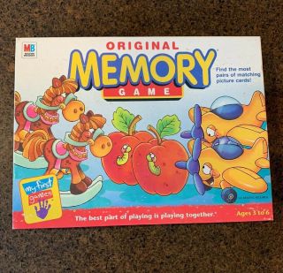 Memory Game 2001 Milton Bradley/mb By Hasbro My First Games Complete