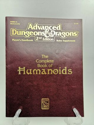 Ad&d The Complete Book Of Humanoids Tsr 2135 Phbr10 Advanced Dungeons & Dragons