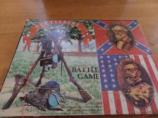 Gettysburg Civil War Battle Board Game Avalon Hill,  1977 Partly Punched