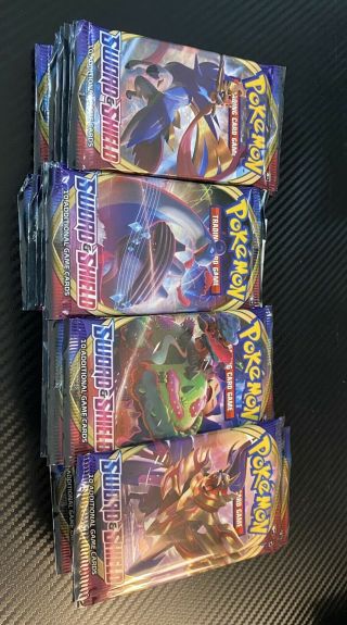 36 Pokemon Sword And Shield Booster Packs Pulled From Blister Packs 2