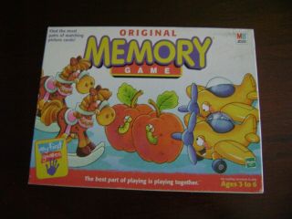 Memory Game 1999 Milton Bradley/mb By Hasbro My First Games Matching