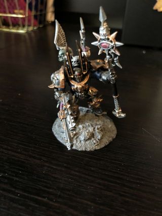 40k Chaos Lord Painted And Based