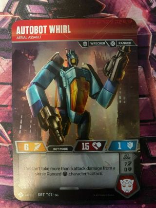 Transformers Tcg Autobot Whirl Wave 5 Rare Srt T07