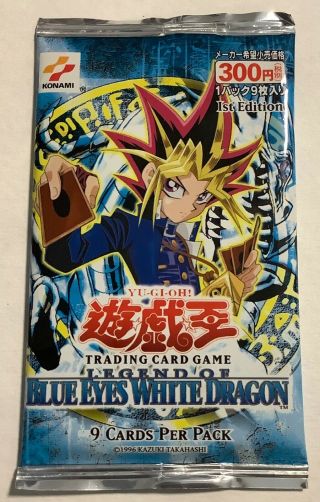 Yugioh Legend Of Blue Eyes White Dragon Japanese 1st Edition Pack And