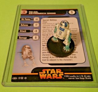 Star Wars Miniatures R2 - D2 Astromech Droid 17/60 Very Rare - Revenge Of Sith