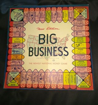VINTAGE 1936 BIG BUSINESS BOARD GAME - TRANSOGRAM - COMPLETE 3
