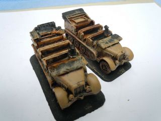 Flames Of War: German Two Heavy Tow Vehicles Painted