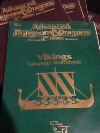 Ad&d Vikings Campaign Sourcebook With Map Tsr Second Edition 9322