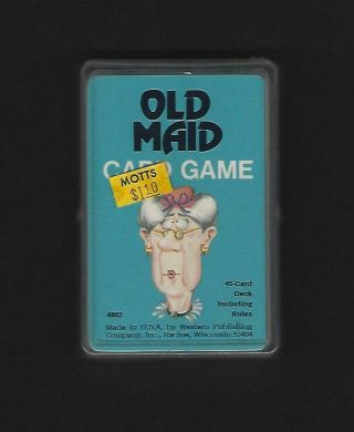 1975 Old Maid Card Game 4902 Western Publishing Plastic Case Complete 45 Cards