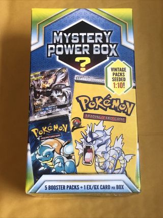 Pokemon Mystery Power Box [5 Booster Packs,  1 Ex / Gx Card Vintage Pack ? Read